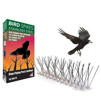

5Pcs 3 Thorns 50cm Stainless Steel Bird Repeller For Pigeon Bird Repellent Nails Anti-Dove Spikes Pest Control Orchard Catcher