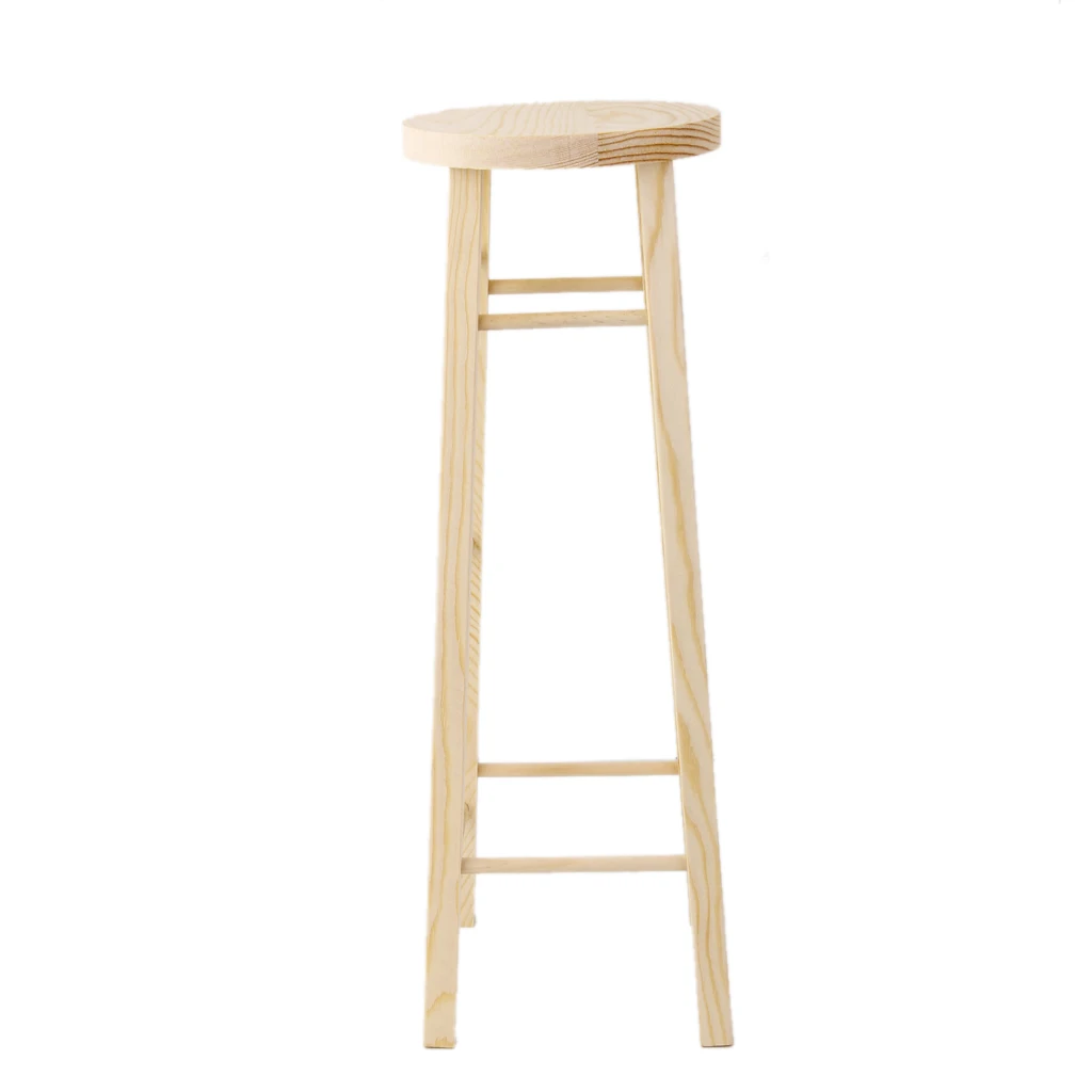 Natural Finish Tall Stool 1/3 BJD Dolls House Miniature Furniture Accessory