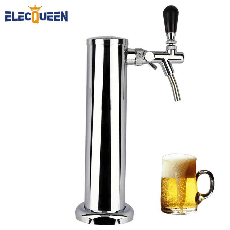 Single Faucet Draft Beer Dispensing Tower Stainless Steel Body & 1 pc