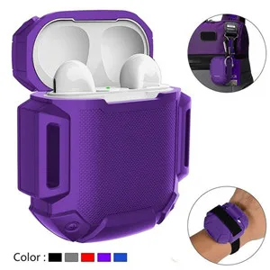 Для Apple Airpods зарядный бокс силиконовый Bluetooth чехол для наушников Беспроводная гарнитура сумка портативный защитный чехол Аксессуары для кожи - Цвет: Фиолетовый