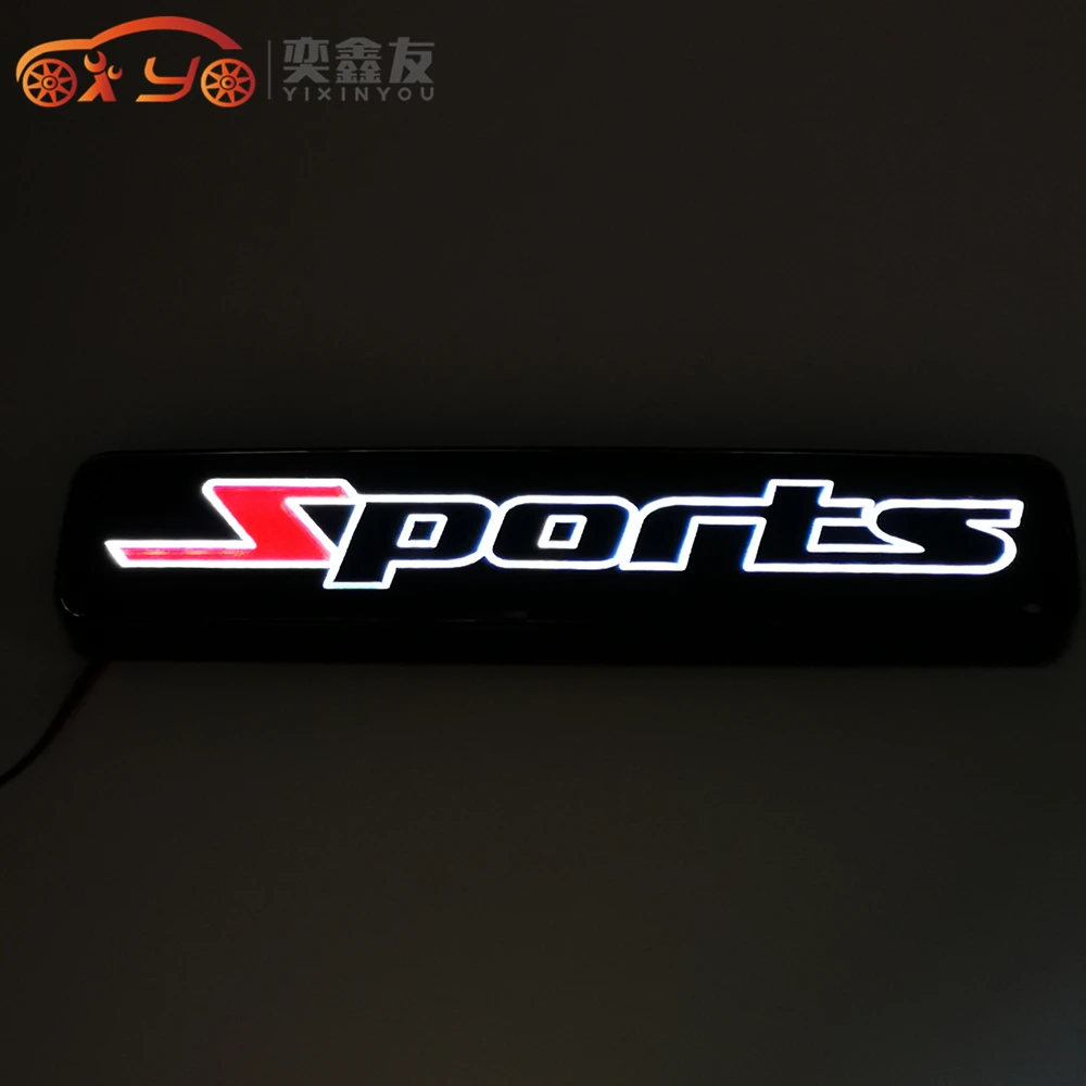 

YIXINYOU 50PCS/LOT Front Grill LED Sports Racing Logo Badge Emblem Light For Benz VW Golf Mazda Toyota Lada Granta BMW OPEL AUDI