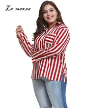 Большие размеры осенние Топы для женщин модная шифоновая полосатая футболка повседневные сексуальные футболки 4XL