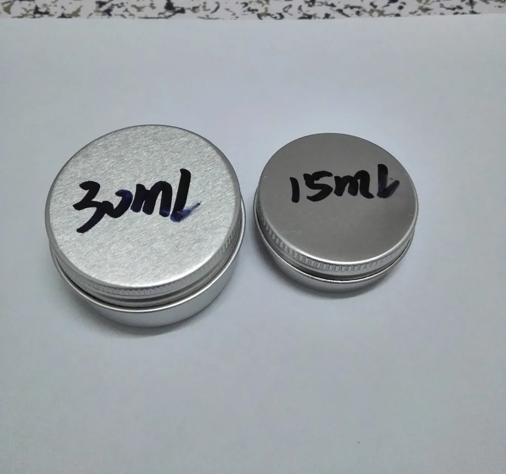 

10Pcs 30ML 45*24mm Aluminum Cosmetic Box Cream Jar with screw lids