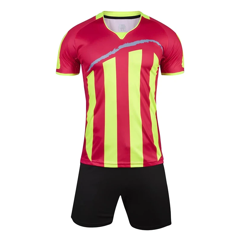 

2019 Customize Men Striped Survetement Football Jerseys Team Sports Kit Soccer Jersey Sets Shirts Shorts Kit Maillot De Foot DIY