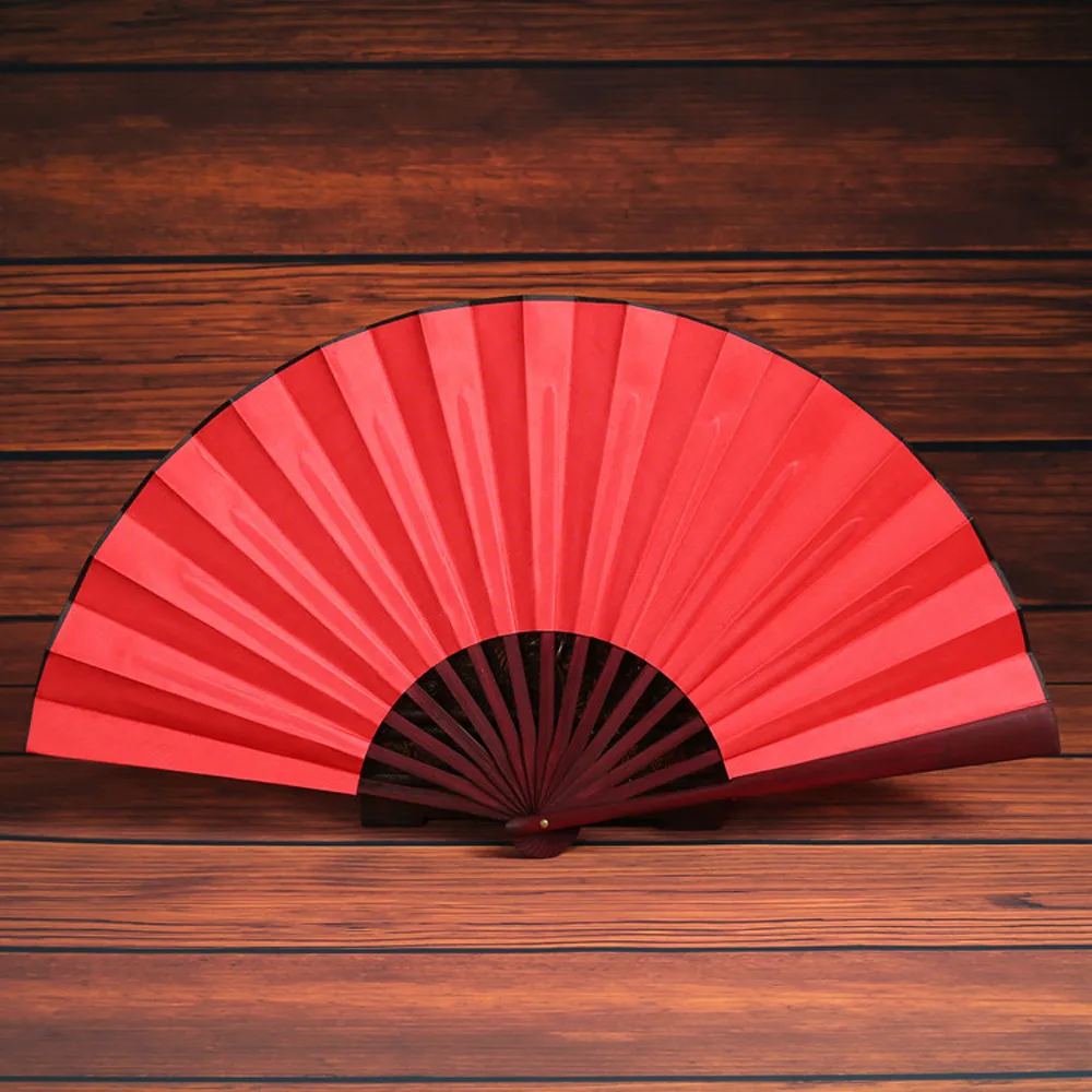 Складной ручной вентилятор для мужчин черный бамбук крученый шелк Каллиграфия Живопись Написание танцы китайский провел веер