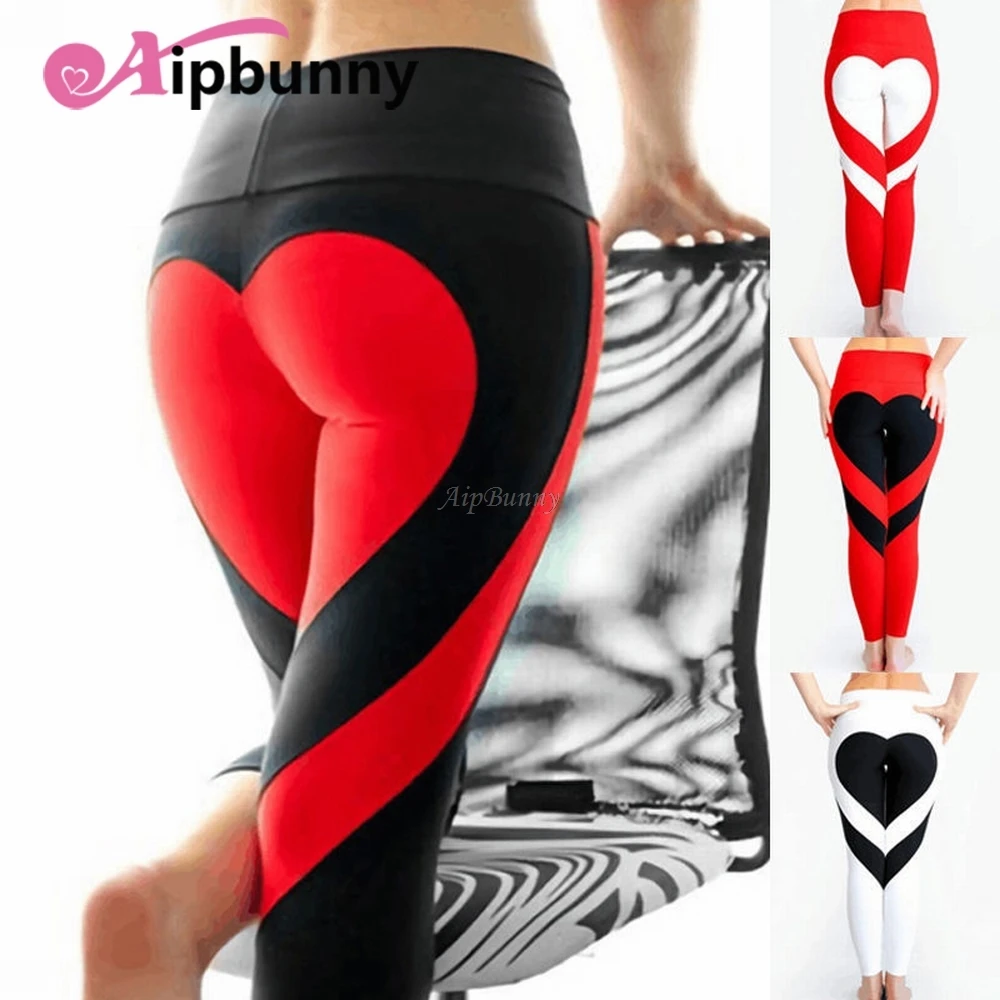 

XXXL Plus Size 50-90 Kg Heart Printed High Waist Women's Leggings Elastic Slim Fit Compression Big Girl Push up Pants SweatPants