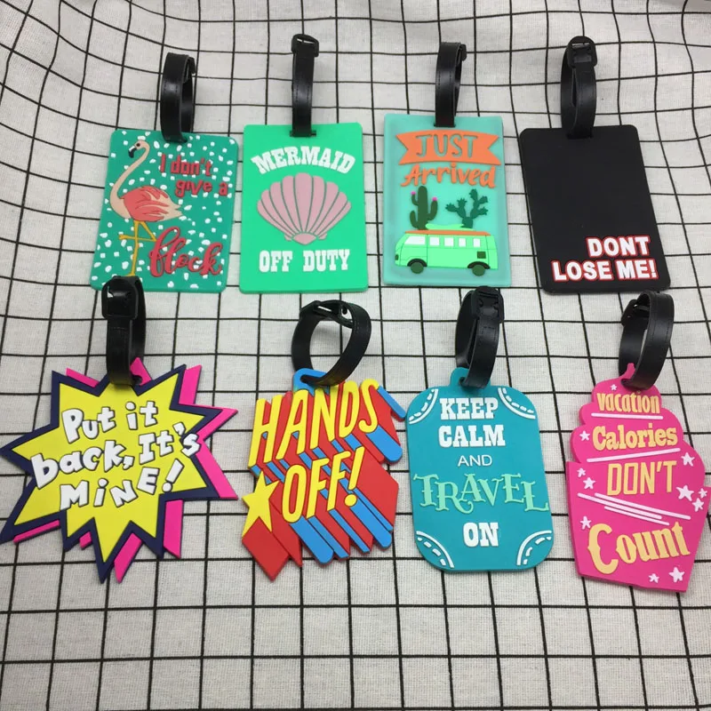 

Travel Accessories Animal Cartoon Silica Gel Suitcase ID Addres Holder Baggage Boarding Portable Label not yuor bag Luggage Tags
