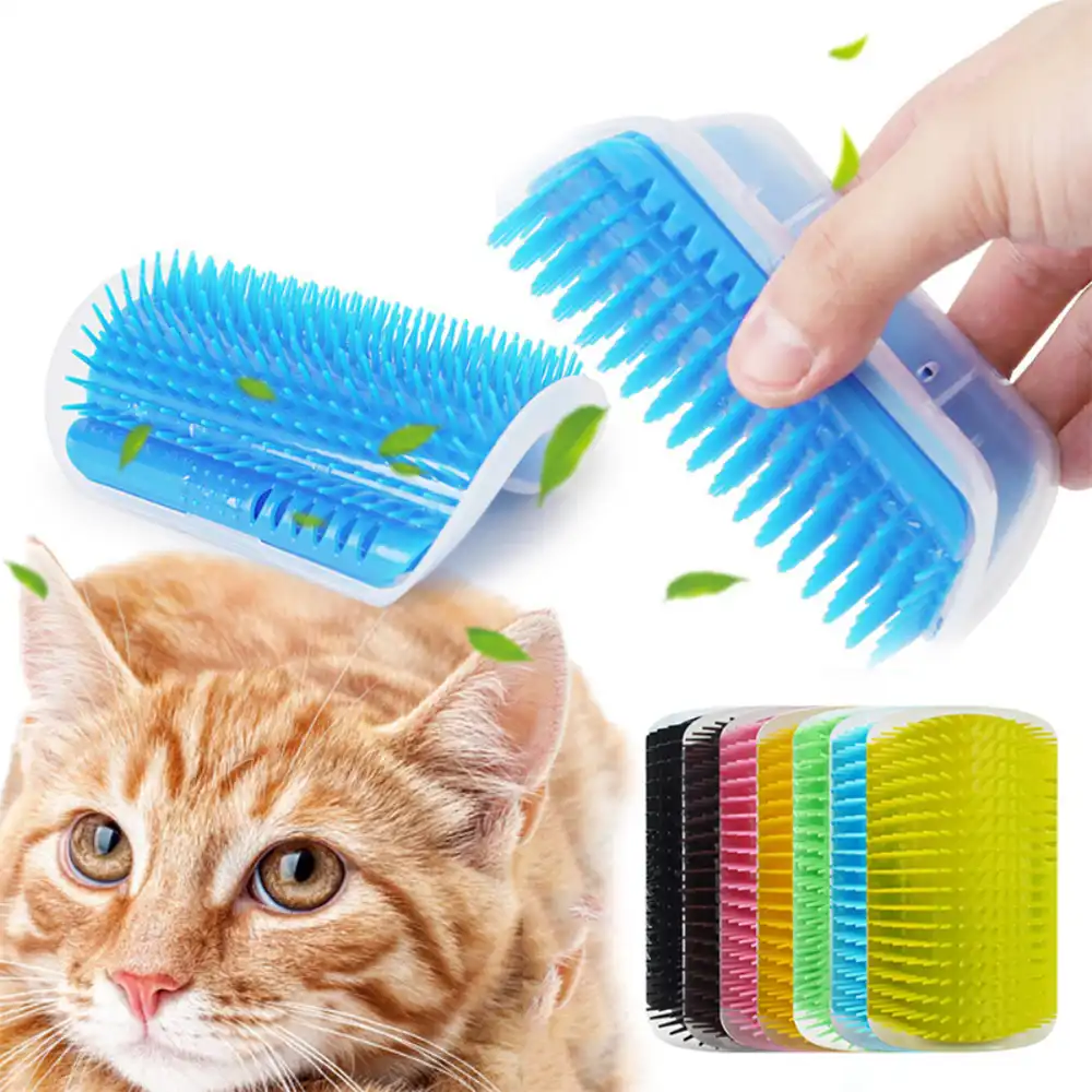Pet Comb Removable Cat Corner Groomer Scratching Rubbing Brush Pet Hair