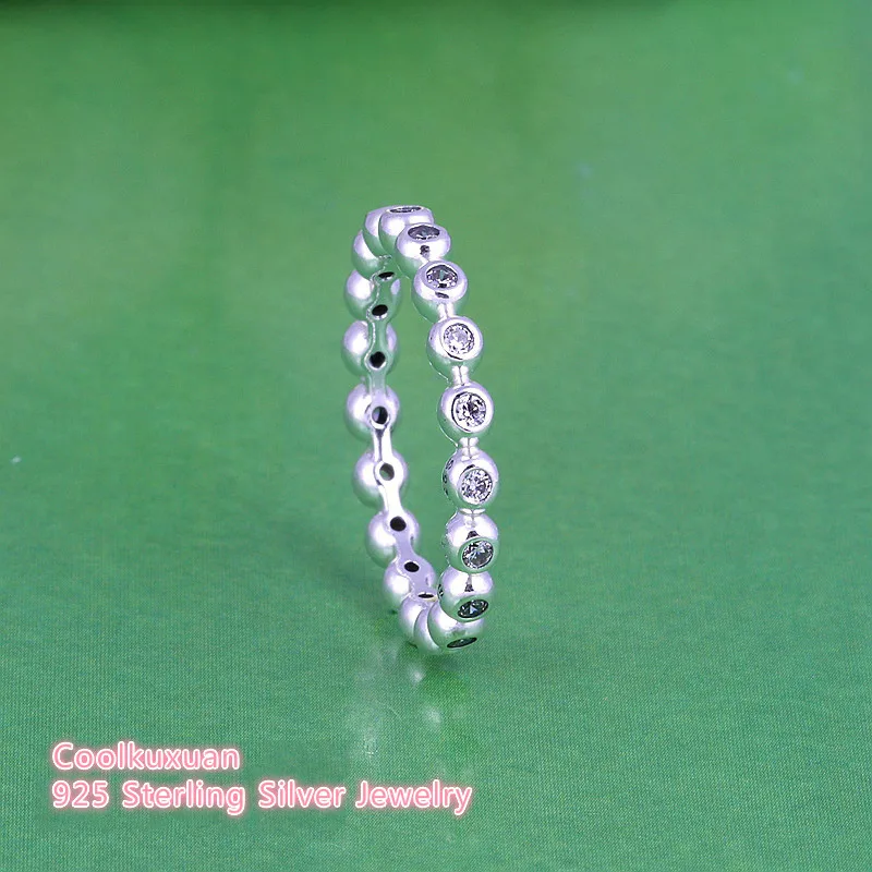 

2017 Spring New Collection Authentic 925 Sterling-Silver-Jewelry For Eternity Rings For Women Men Clear CZ Silver Ring Jewelry