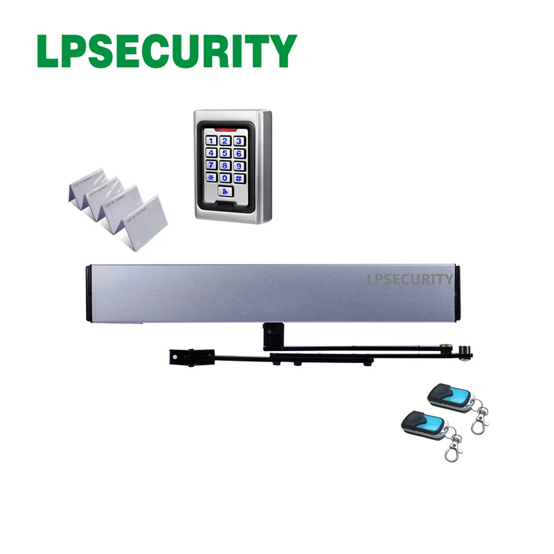 Access Control Electric Automatic Swing Door opener motor Kit with 2 remote control 1 push Exit button 10 pcs 125KHz RFID reader Access Control Electric Automatic Swing Door opener motor Kit with 2 remote control 1 push Exit button 10 pcs 125KHz RFID reader