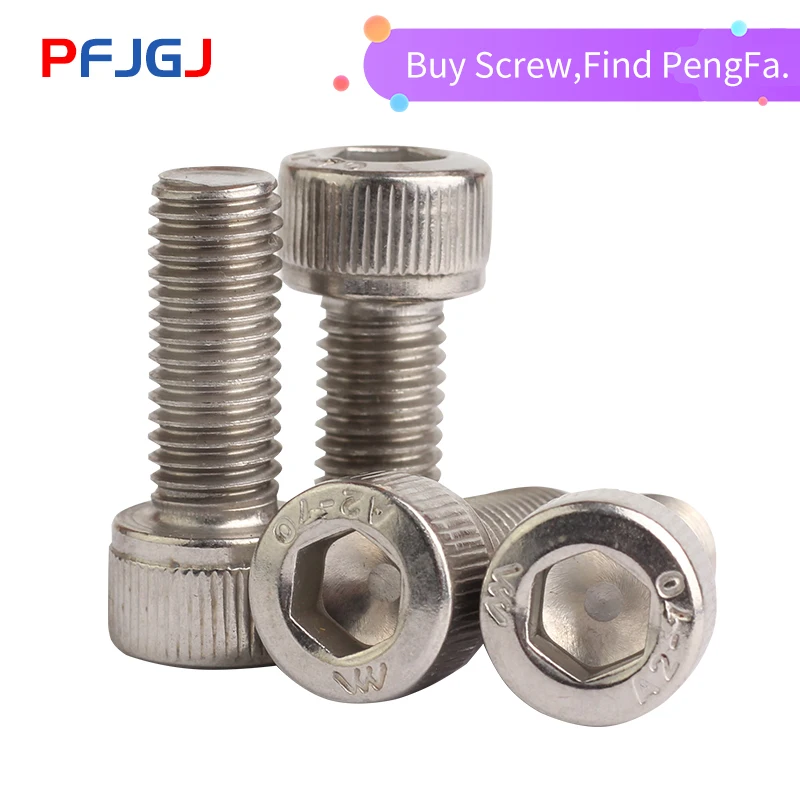 Шурупы Peng Fa M4-M12 DIN912 304 из нержавеющей стали с шестигранным отверстием винты |