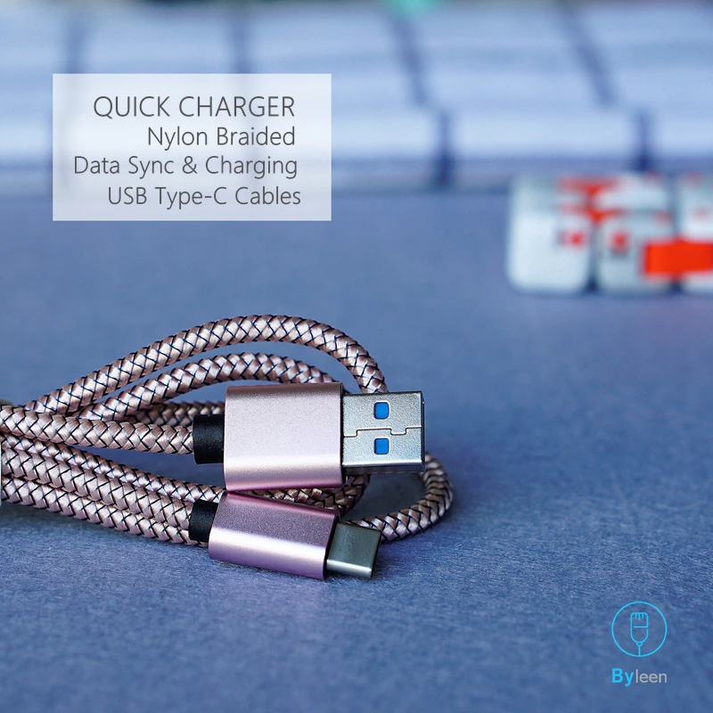 Byleen USB 3,1 Тип C Зарядное устройство быстрой зарядки передачи и синхронизации данных нейлоновый кабель для NOKIA X6 Ulefone power 5/3/3s huawei Nova 2/2 s/3e плюс