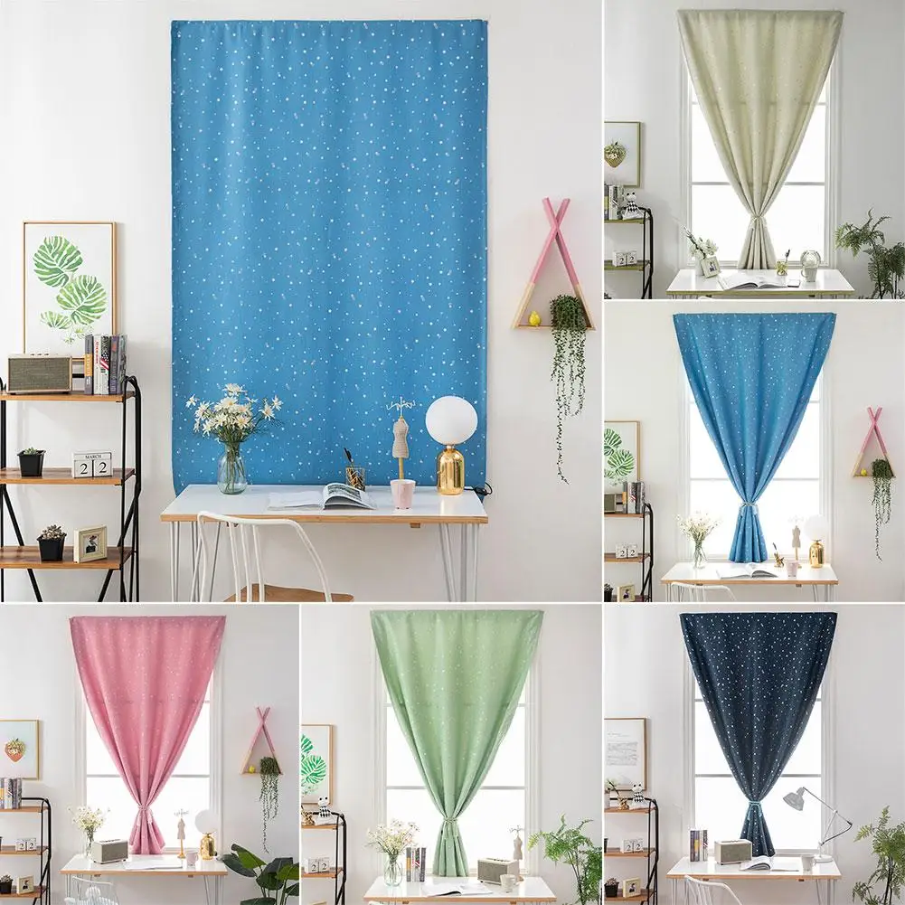 

Nordic Modern Stars Stick-on Window Curtain Treatment Blind Kitchen Balcony Blockout Drape Home Decor For Living Room