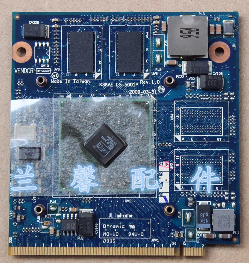  Original N10P-GE-A2 GT 250M 1G KSKAA LS-5005P MXM II DDR3 Graphics Video Card for TOSHIBA A500 L500 L550 laptop 