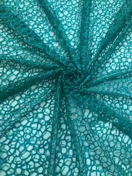 

5 yards high quality lace sequin embroidery French tulle Nigeria lace 71601 African lace wedding dress skirt women's fabric