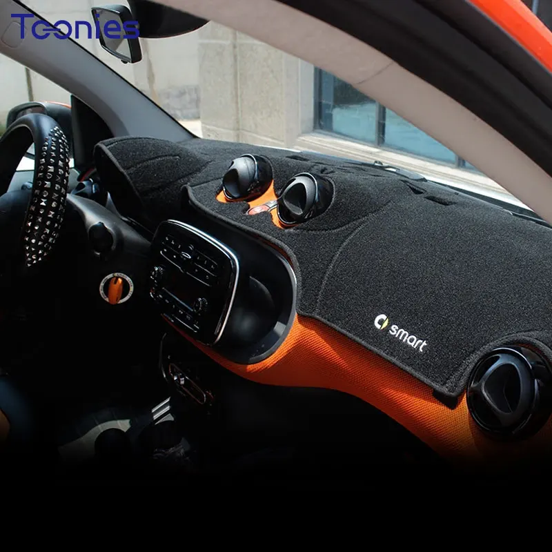 Smart Fortwo Forfour 453 Передняя приборная панель коврик от солнца центральная консоль защитный коврик Защита от солнца Антибликовая накладка форма автомобиля