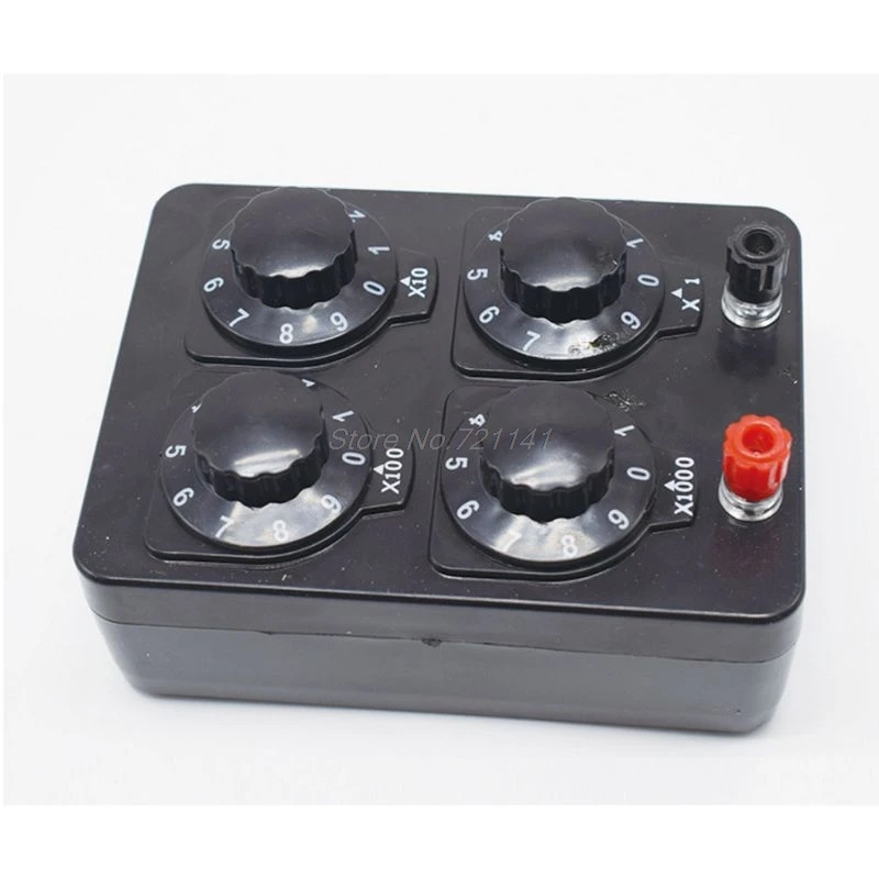  0-9999 Ohm Simple Resistance Box Precision Variable Decade Resistor Teaching Instrument Tool MAR20 - 32989657754