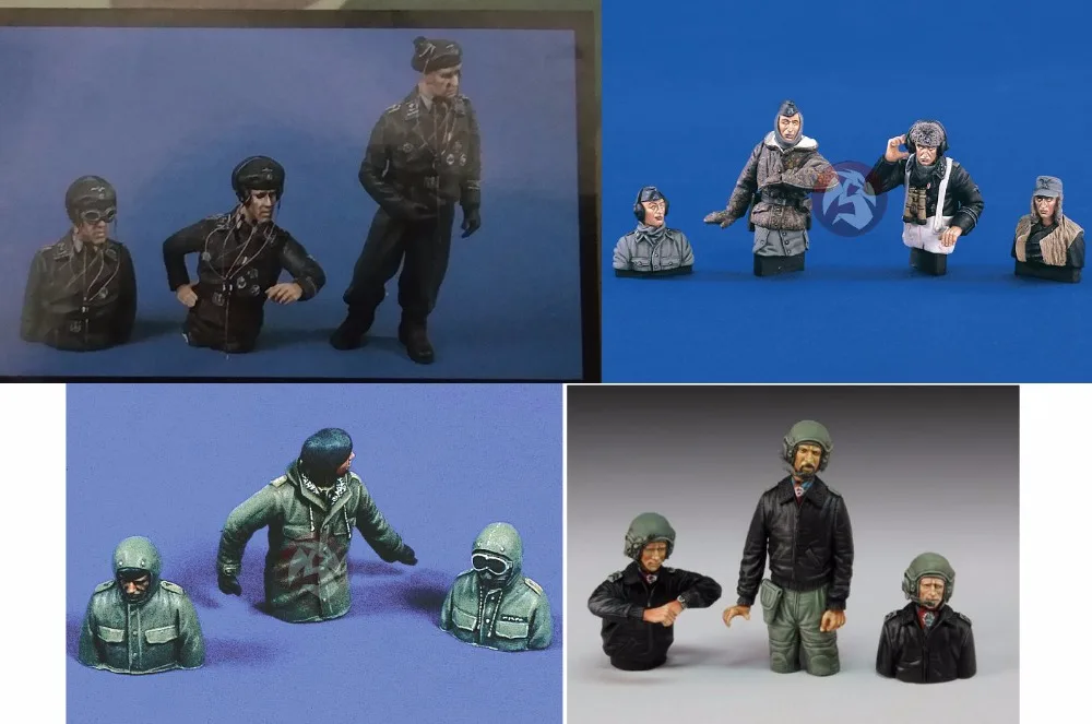 

New Unassembled 1/35 MODERN ITALIAN and erman Tank Crew big set Resin Kit DIY Toys Unpainted kits