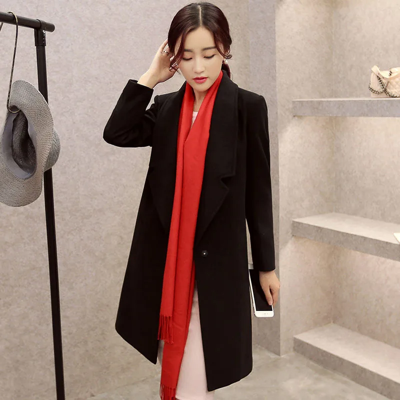 Autumn and Winter Wool Blends women jacket multiple Colour