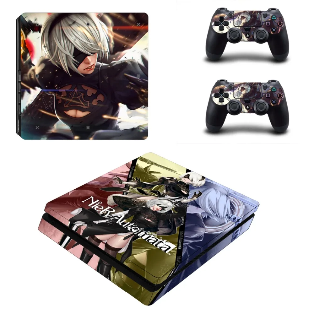 Виниловые наклейки для игровой приставки Sony Playstation 4 и 2 контроллера PS4 Slim
