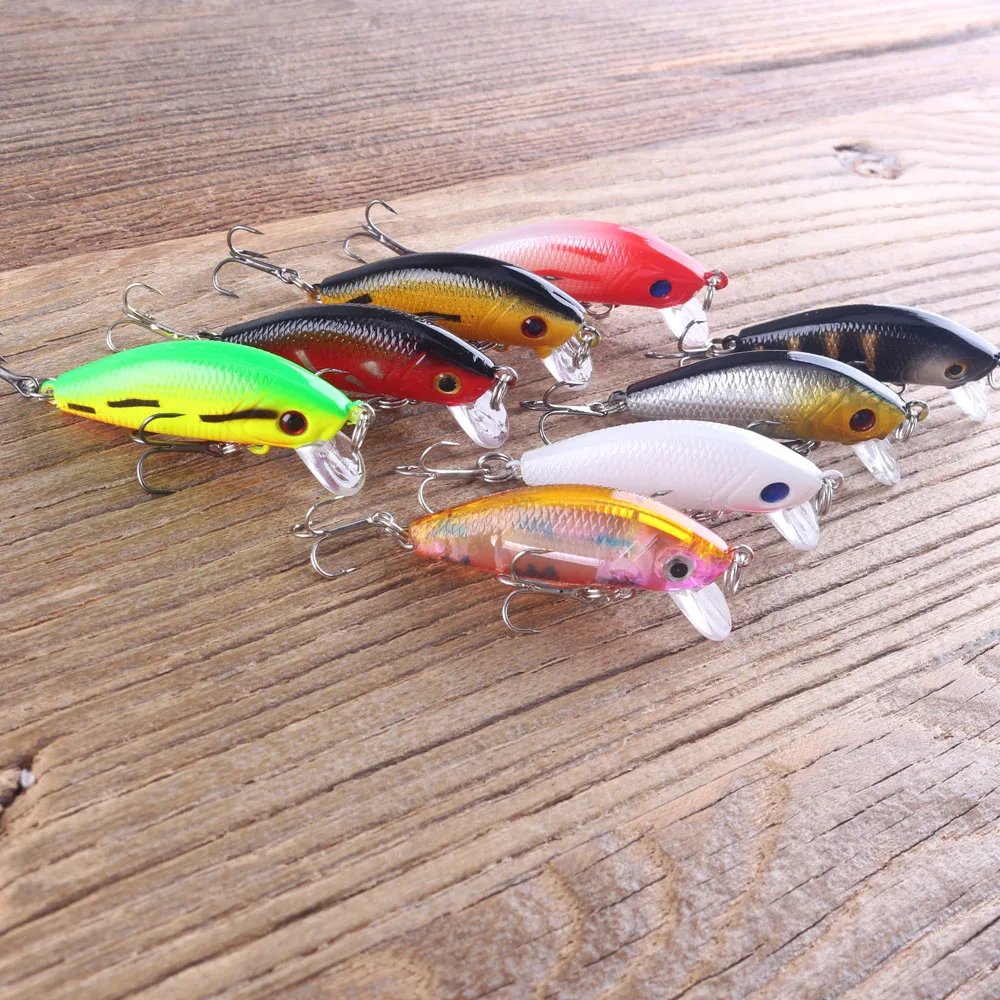 

1pcs Fishing Lures Minnow Wobbler Tackle Crankbait Artificial Hard Baits Swimbait Hooks Plastic Pesca Isca