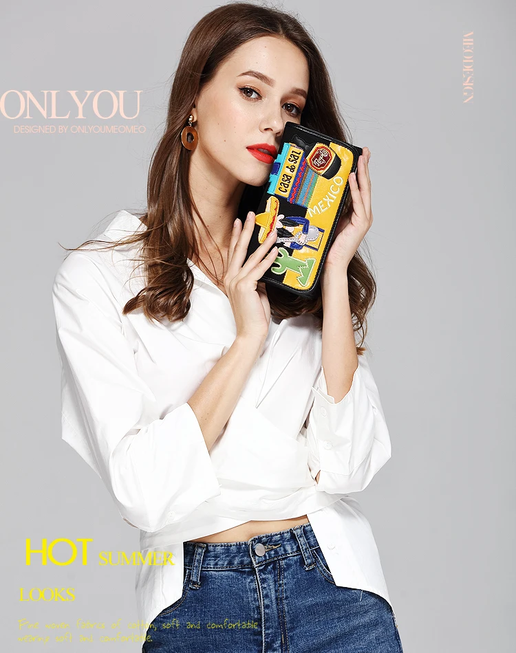 menina embreagem bolsa feminina billfold braccialini estilo