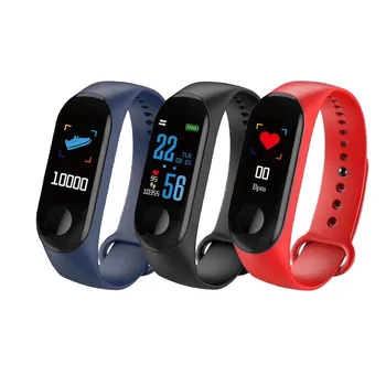 

M3 color screen smart bracelet heart rate monitoring information push Bluetooth sports bracelet