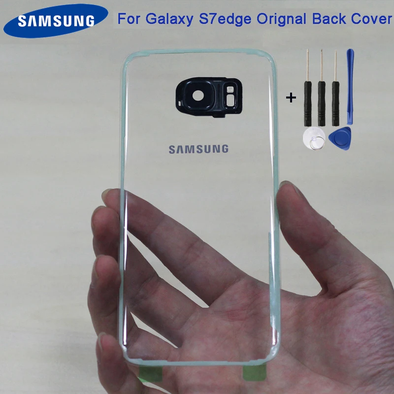 Оригинальная прозрачная задняя крышка для аккумулятора Samsung стеклянный корпус