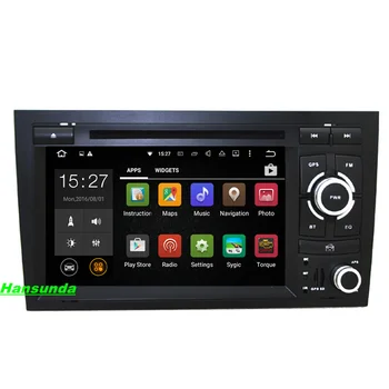 

HD 1024*600 Android 6.0 Quad Core 2G+16G Car DVD Player For Audi A4 S4 with 3G 4G Wifi Radio GPS Navigation Buetooth DAB ODB