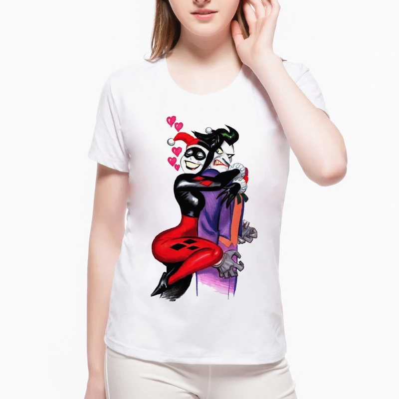 Новое поступление футболки Harley Quinn Love Joker топы из фильма отряд самоубийц модная