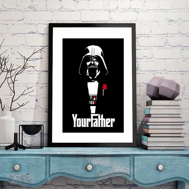 Your Father Star Wars Vintage Printed Art Painting Canvas Poster Wall Decor Home Room Decoration Silk Fabric Pictures No Frame