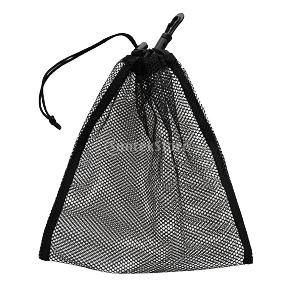 Multi Purpose 20x24cm Drawstring Mesh Gear Bag for Golf Tennis Balls/ Snorkel Dive Mask/ Surface Marker Scuba Diving Accessories