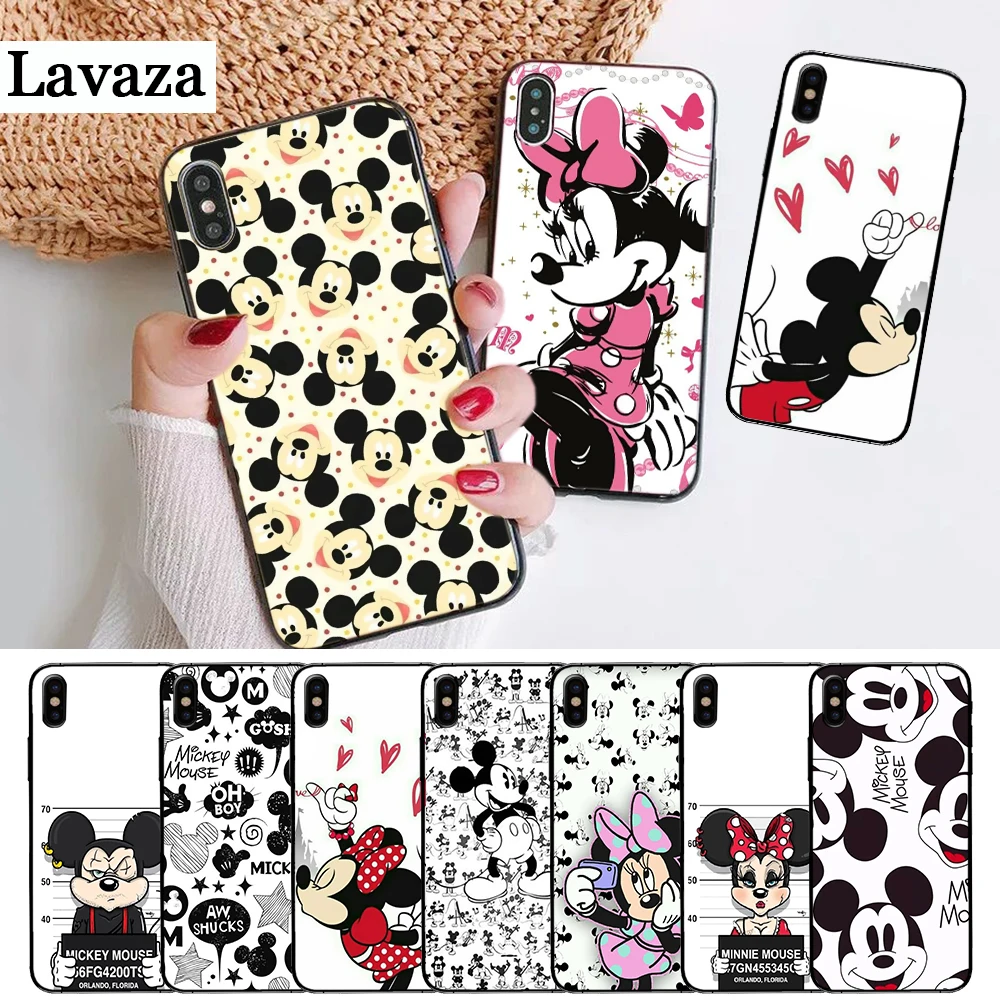 

Lavaza Cartoon Mickey Mouse Couple Silicone Case for iPhone 5 5S 6 6S Plus 7 8 X XS Max XR