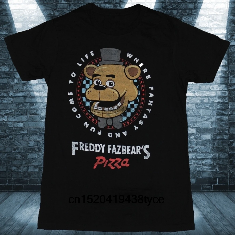 Мужская футболка с логотипом Freddy Fazbear's piza Circle Five Nights at Freddy's Повседневная