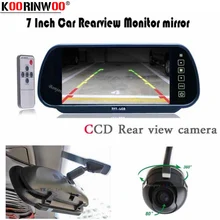 Koorinwoo HD 7 автомобиля мониторы зеркало дисплей 360 градусов заднего вида камера обратный резервный парктроник