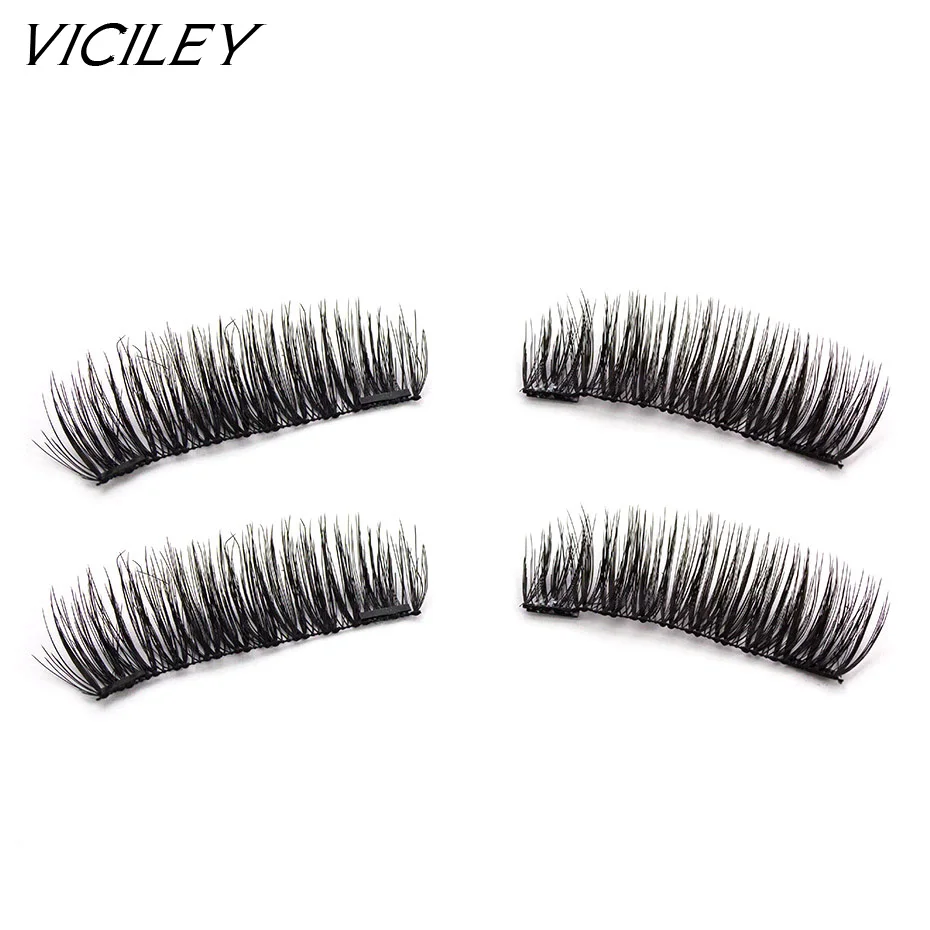 

VICILEY magnetic eyelashes 6D magnet lashes with double tiny magnets Handmade cilios Natural Eye Lashes Extension-KS04