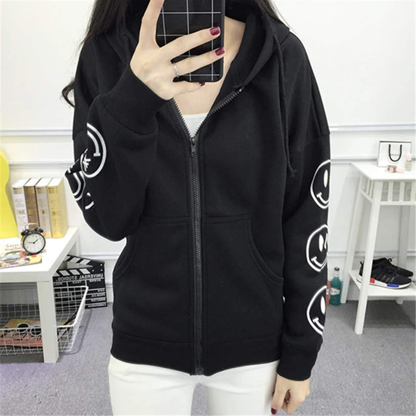 Autumn Winter Fashion Cute Smiley Emoji Printed Hoodies