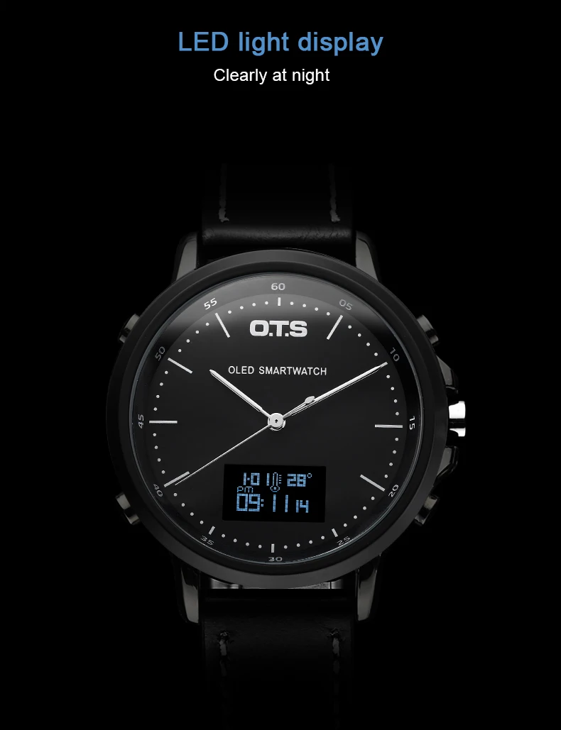 OTS бренд для мужчин's Спортивные часы Открытый водостойкий часы с подсчетом калориий компасы мужчин часы