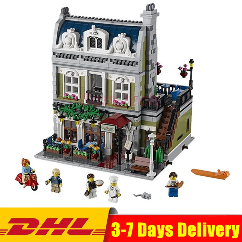 

In Stock City Street Parisian Restaurant Model Building Kit Assembling Blocks Bricks Toy Gift Compatible Legoingly 10243