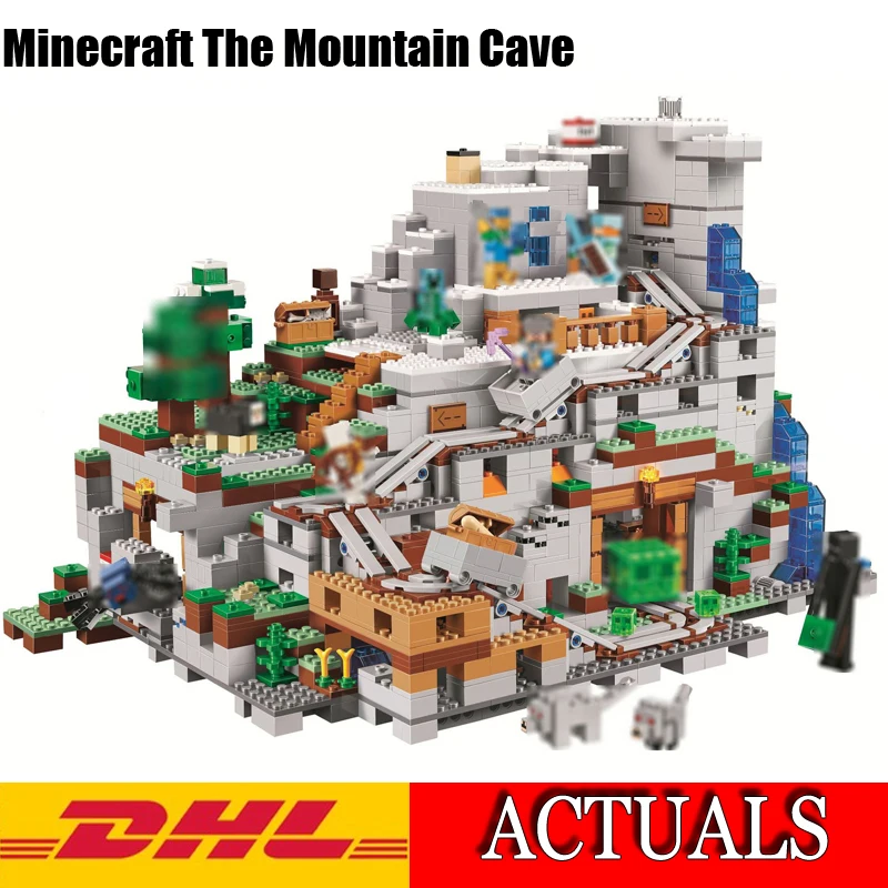 

2018 Lepin 18032 2932Pcs Minecrafted Figures The Mountain Cave Model Building Kits Blocks Bricks Compatible Children Toys 21137