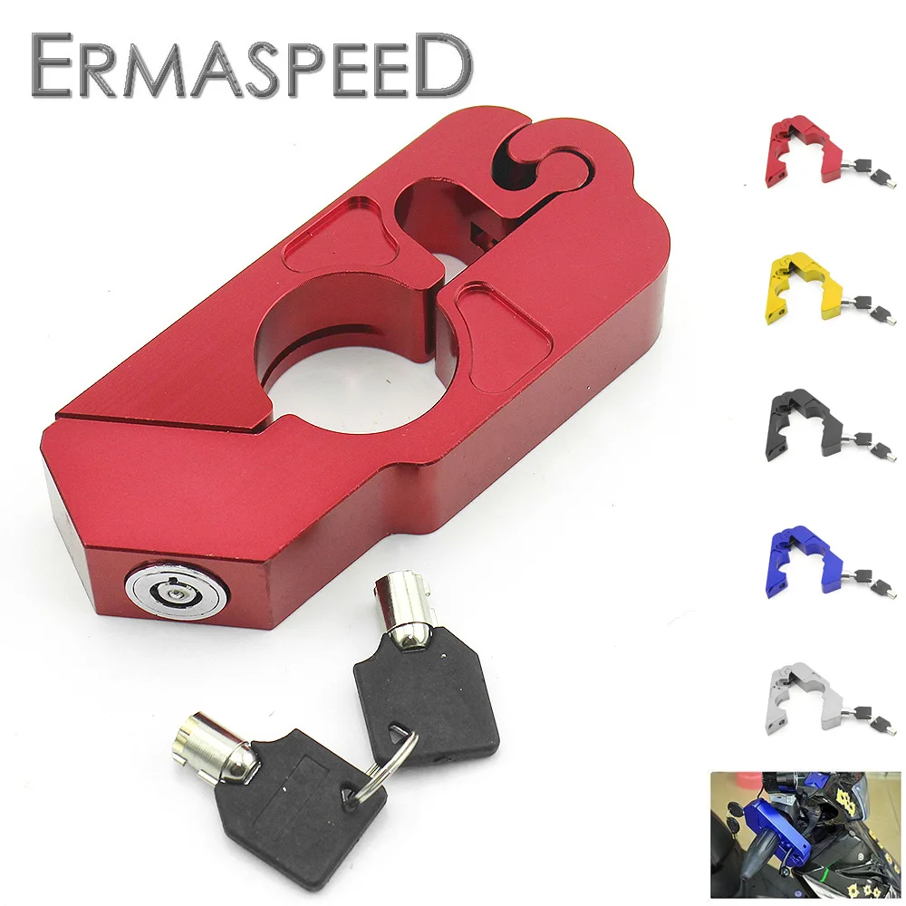 

Motorcycle Handlebar Lock Scooter ATV Brake Clutch Security Safety Theft Protection Locks for Honda Kawasaki Yamaha Piaggio KTM