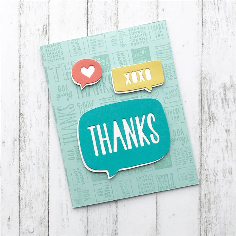 

Eastshape Thanks Greeting Word Dies Letter Metal Cutting Dies for Scrapbooking Card Making Album Embossing Crafts Stencil Die