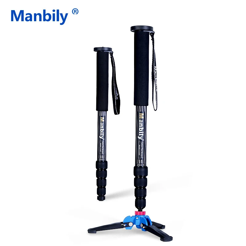 Manbily C333 Carbon Fiber Monopod Portable Standard For Travelling Gitzo Manfrotto Benro Sirui DSLR Monopod for Camera C-333