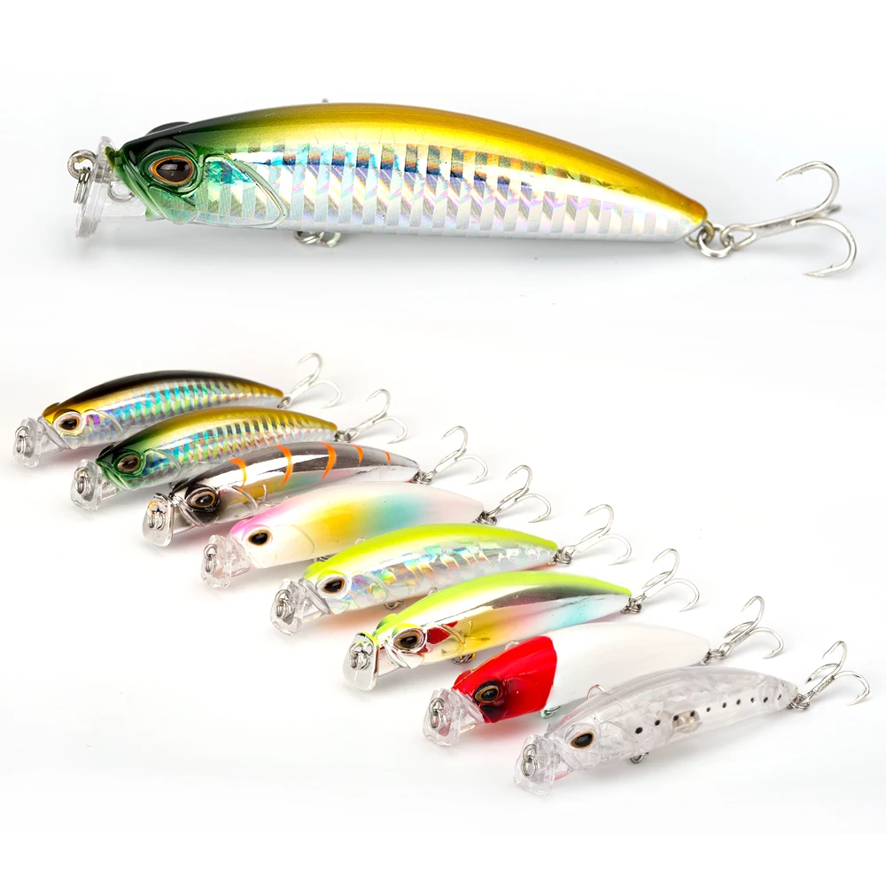 

2018 Hot model Retail fishing lures, floating minnow,penceil bait size 80mm 10.2g,magnet inside,dive 0.3m free shipping