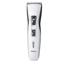 Профессиональный цифровой триммер для волос перезаряжаемая электрическая машинка для стрижки волос Мужская Беспроводная стрижка Регулируемая 2 Замена мужские Т-головки белый