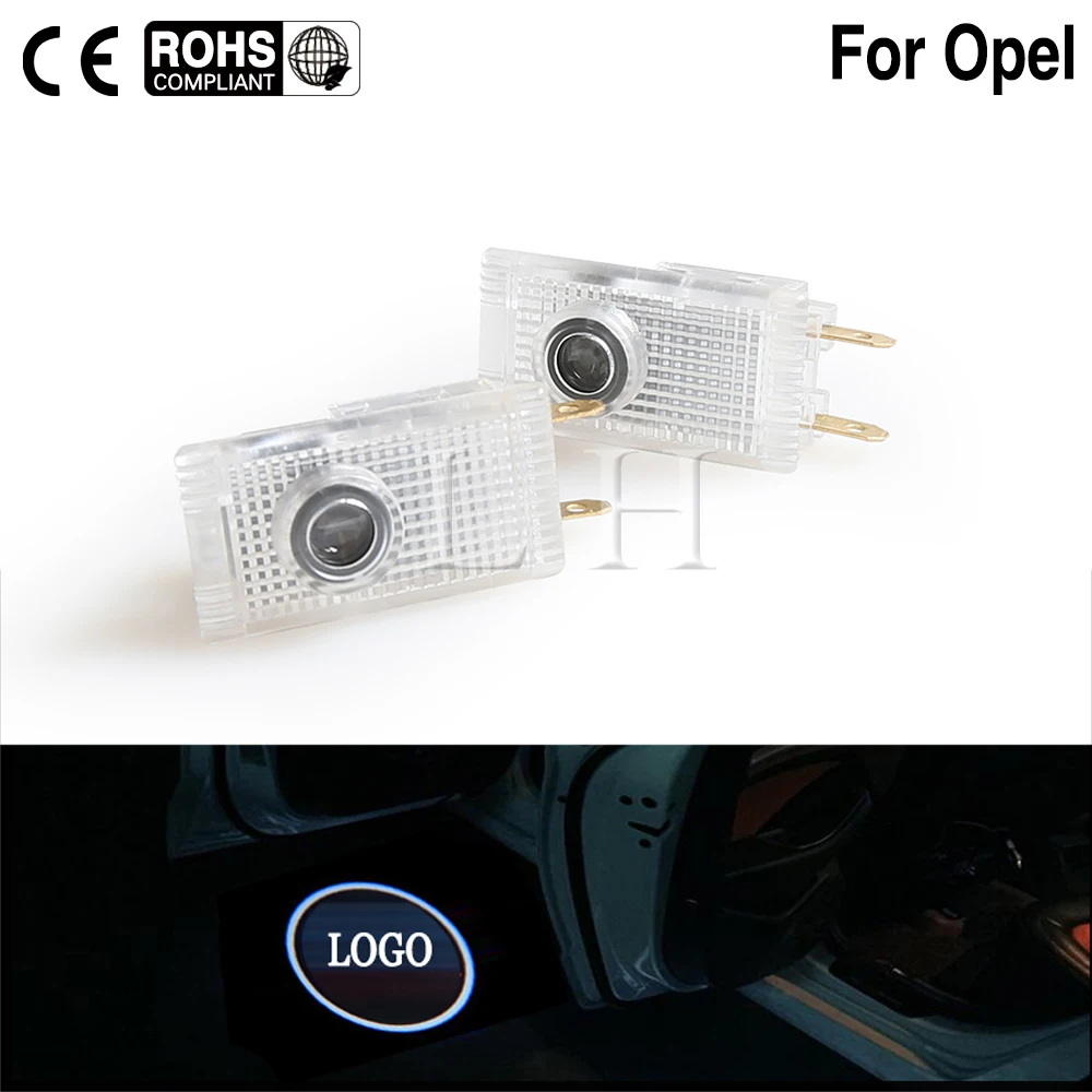 

2XLED Car Door Welcome Light Laser Projector Logo Emblem Shadow fit For Opel Insignia The Lighting In The Door Car Styling