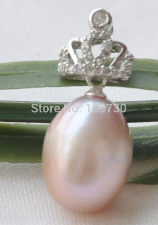 

Jewelr 003462 AA+ 15mm lavender DRIP FRESHWATER PEARL 925silver imperial crown pendant