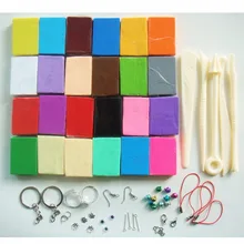 24 Colors Polymer Clay DIY Soft Modelling Clay Set with 5 pcs Tools for Child or Artis Jewelry make Nontoxic Slime Toys 