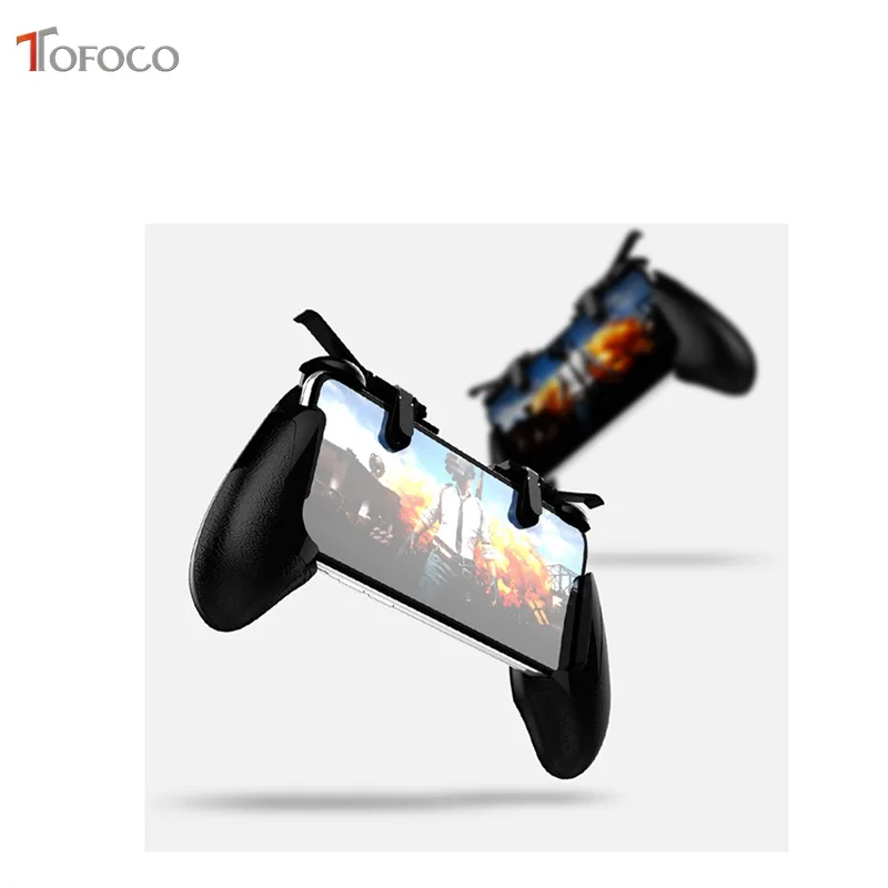  Mobile Game Controller Shooter Trigger Fire Button with Handle Holder Cell Phone Adapter Accessorie