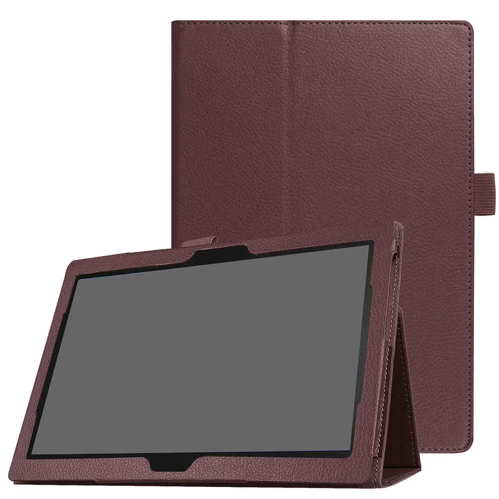 For Lenovo TB X304L Tablet Case Litchi Grain PU Leather Folding Stand ...